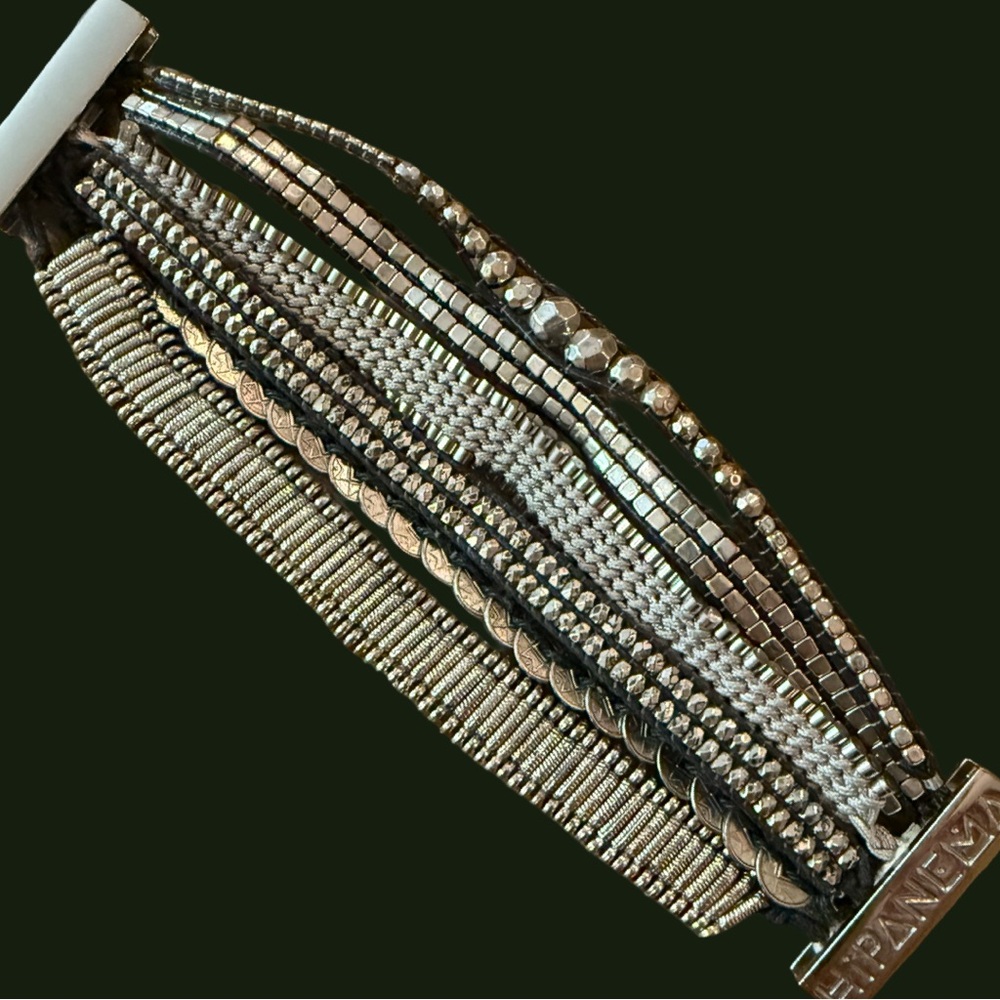 Hipanema 6 strand silver bracelet